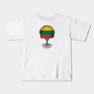 Tree of Life with Lithuanian Flag Kids T-Shirt